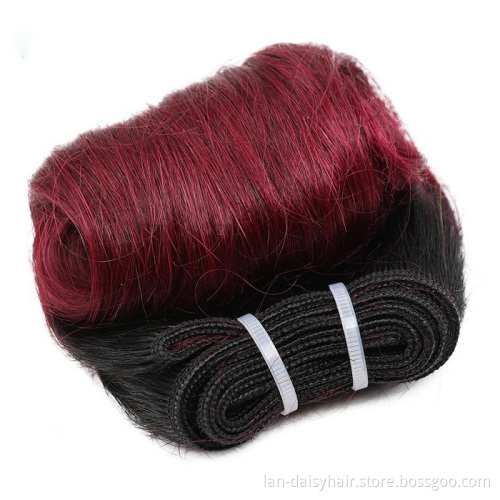 Wholesale Raw Unprocessed Afro body Virgin Remy Human Hair  Brazilian Human Hair T1b/99j 4pcs